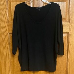 Laila Jayde Women’s Classic Black 3/4 Sleeve Dolman Knit Top
